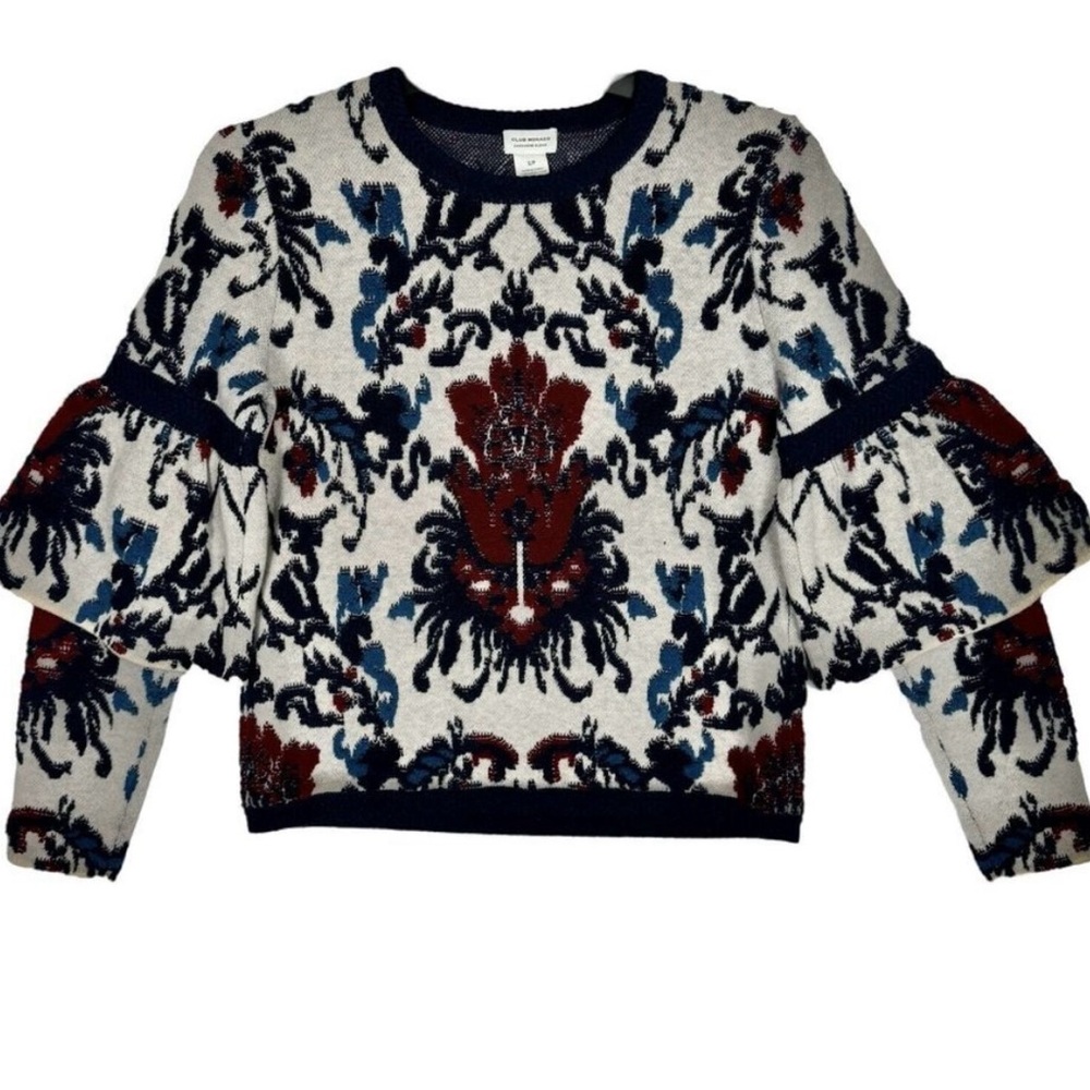 Club Monaco Cashmere Blend Floral Sweater